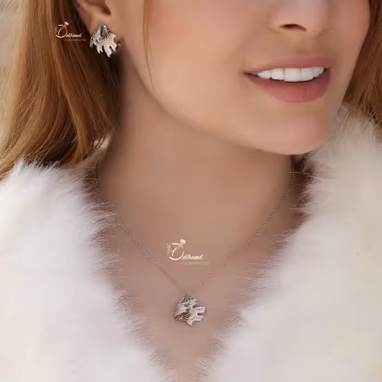 💍نیم ست جواهری  برگ پاییز(N_4053)