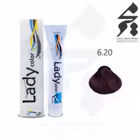 رنگ مو لیدی کالر Lady color شماره 6.20 حجم 100 میلی لیتر رنگ بلوند شرابی تیره