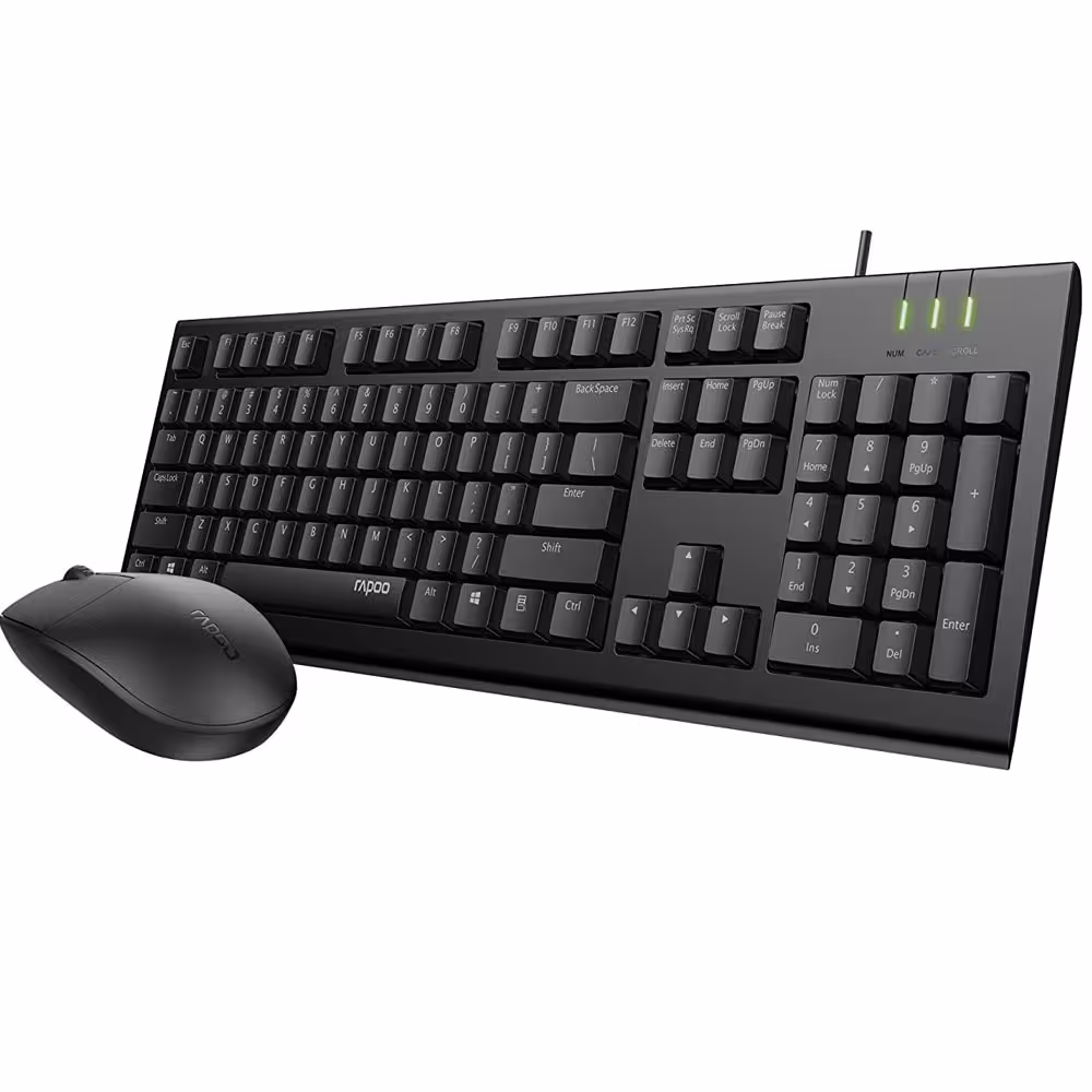 کیبورد و ماوس سیم دار رپو مدل X125S