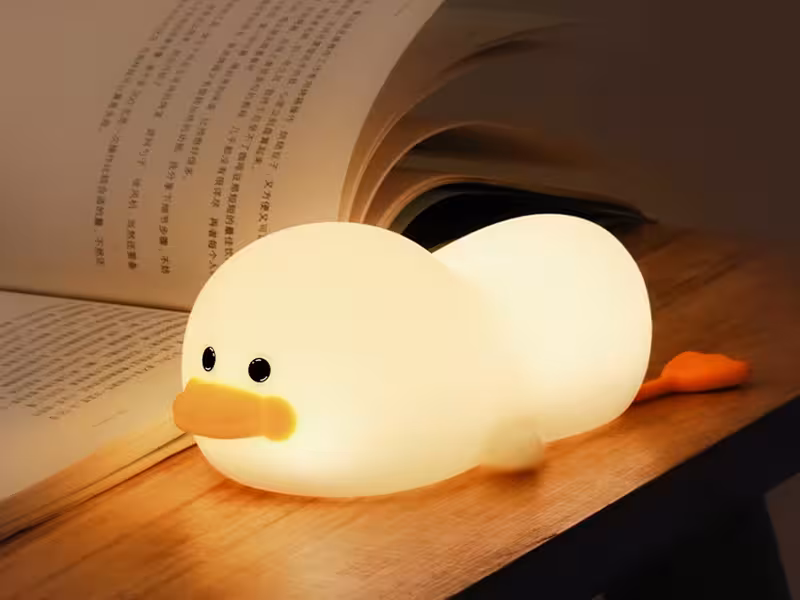 چراغ خواب فانتزی رومیز شارژی سیلیکونی Duck LED Night Lamp Silicone USB Rechargeable Sleeping light ZD-31