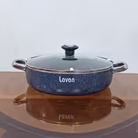 تابه گرانیتی دودسته سایز 28 لاوان مدل تیتان طوسی با ارسال رایگان
