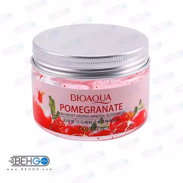 ماسک صورت شب بایو آکوا مدل pomegranate حجم 120 میلی لیتر