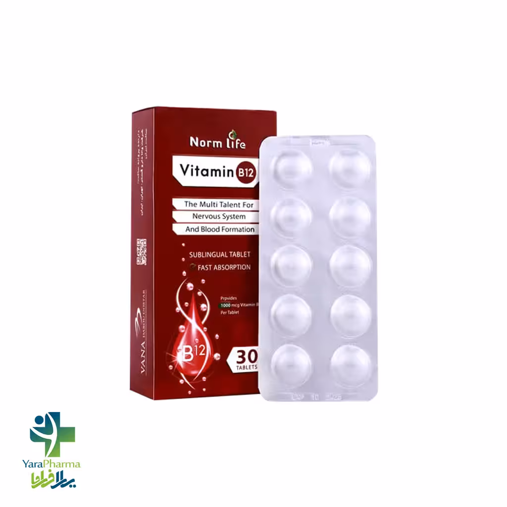 قرص زیر زبانی ویتامین ب12 نورم لایف 30 عدد