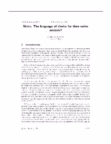 خرید و دانلود نسخه کامل کتاب Stata- The Language Of Choice For Time Series Analysis