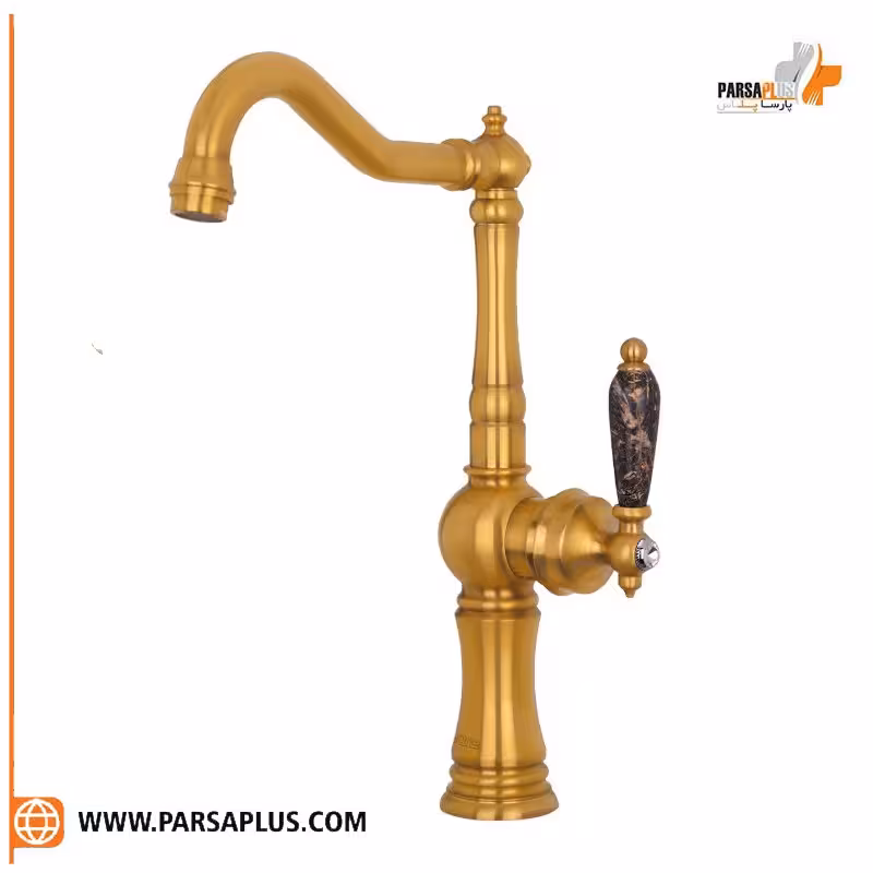 شیر آشپزخانه دوان مدل کلور طلایی مات