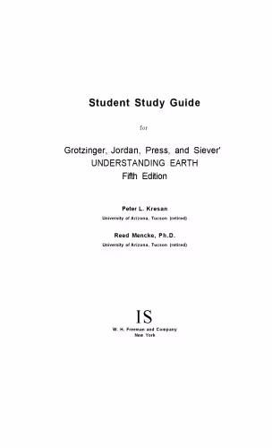 خرید و دانلود نسخه کامل کتاب Student Study Guide for ''Understanding Earth'' (Fifth Edition)