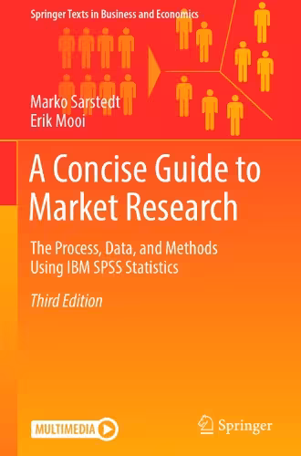 خرید و دانلود نسخه کامل کتاب A Concise Guide to Market Research: The Process, Data, and Methods Using IBM SPSS Statistics