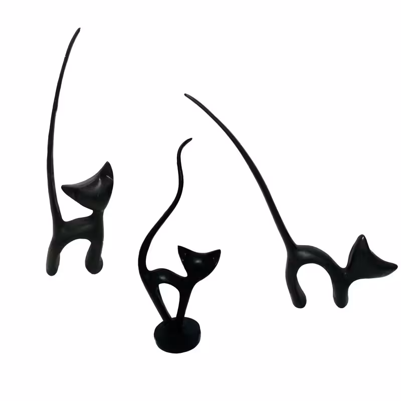 مجسمه گربه دم دراز مجموعه سه عددی