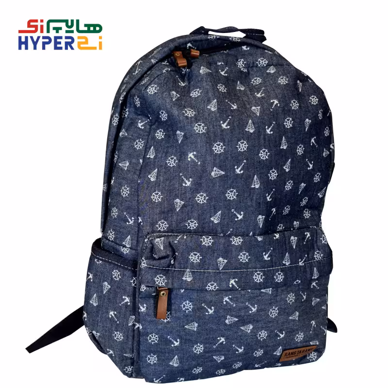 کوله پشتی زیماژ طرح زمینه جین با اشکال ملوانیZimage