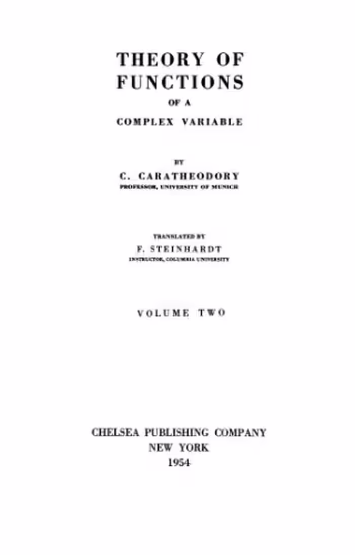 خرید و دانلود نسخه کامل کتاب Theory of Functions of a Complex Variable ; VOL II