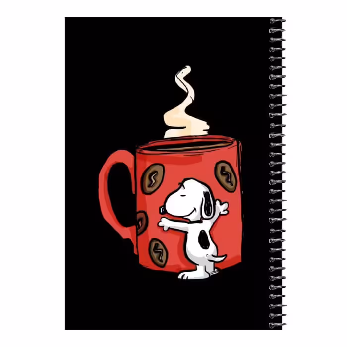 دفتر مشق 80 برگ اس جی مدل اسنوپی و قهوه