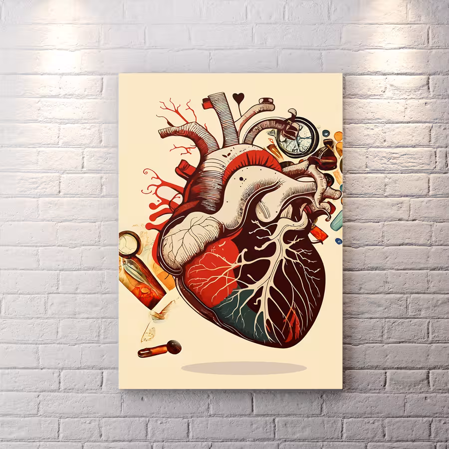 تابلو شاسی پزشکی طرح قلب برای مطب دکتر WAs-1265