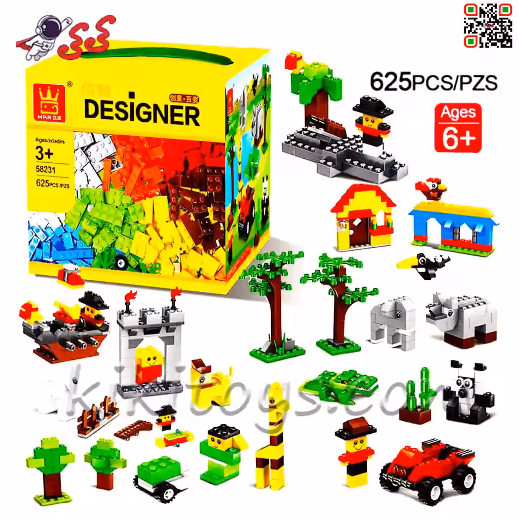 لگو کلاسیک خانه سازی 625 قطعه کودک WANGE lego 58231
