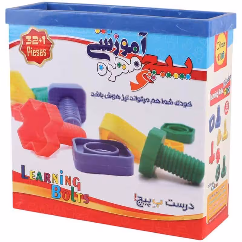 بازی فکری پیچ و مهره آموزشی 32 تکه Chinder Toys