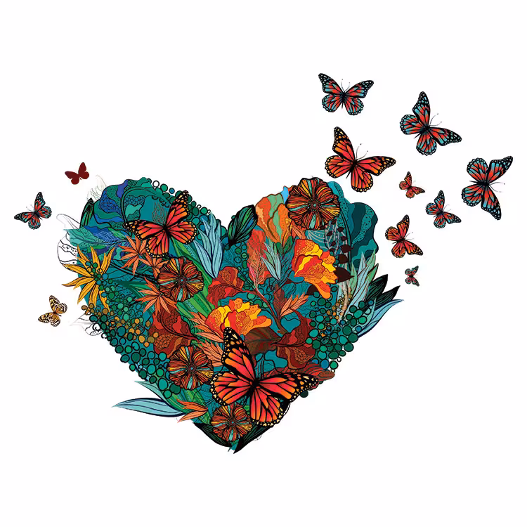 استیکر پارچه و لباس مدل دی تی اف طرح پروانه گل کد H20.51 مجموعه 3 عددی