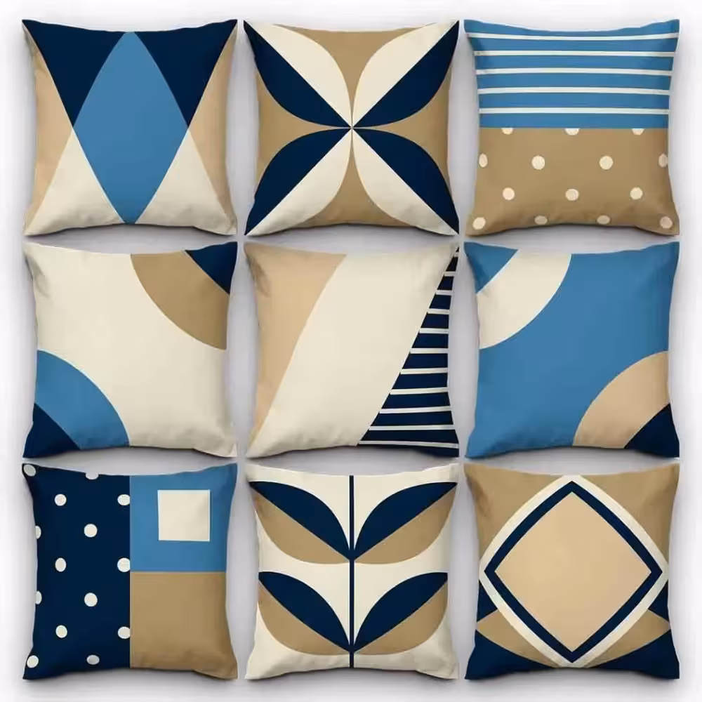 کاور کوسن کد 56 (آبی نسکافه ای)