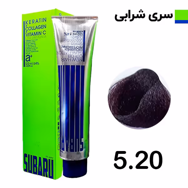 رنگ مو شرابی متوسط سوبارو شماره 520