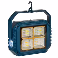 نورافکن دستی مدل شارژی و خورشیدی 112LED با نور مهتابی