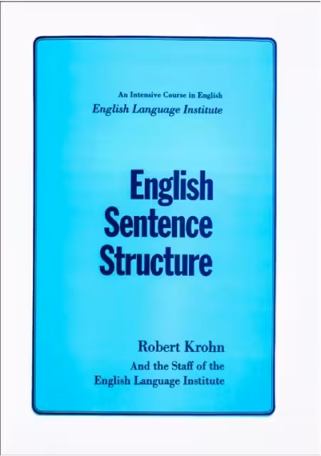 کتاب English Sentence Structure