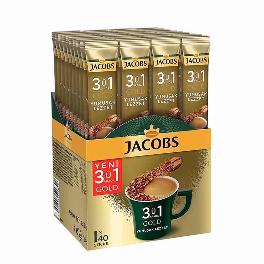 قهوه فوری JACOBS Yumuşak Lezzet ملایم 3 در 1 جاکوبز