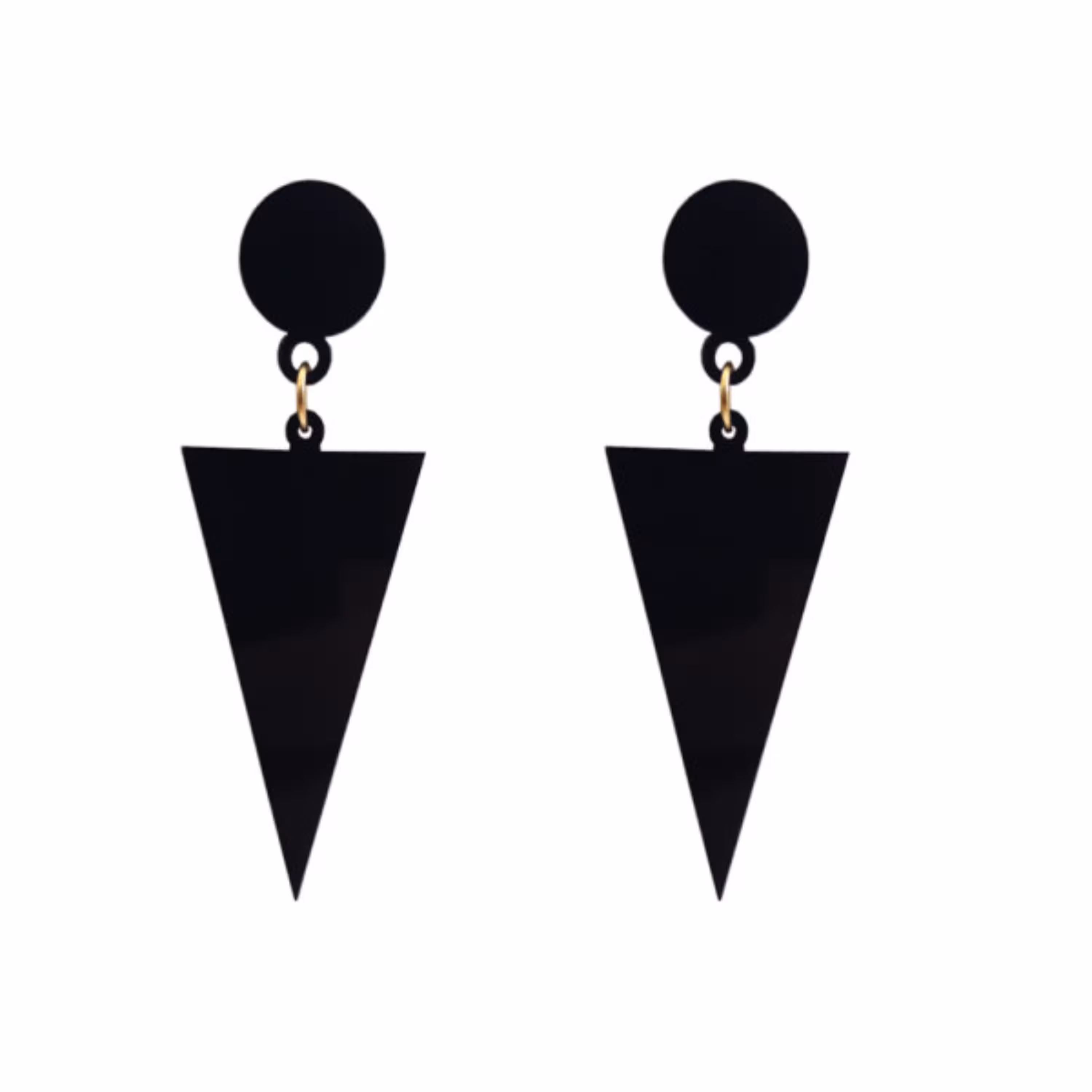 گوشواره زنانه طرح مثلث کد hach-040