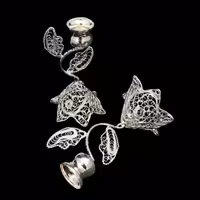 ظروف ملیله کاری شمعدان اشکی کوچک جفتی