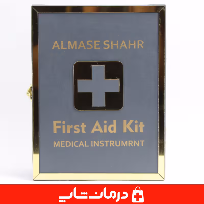 خرید جعبه کمک های اولیه کوچک دیواری چوبی رنگ ذغالی