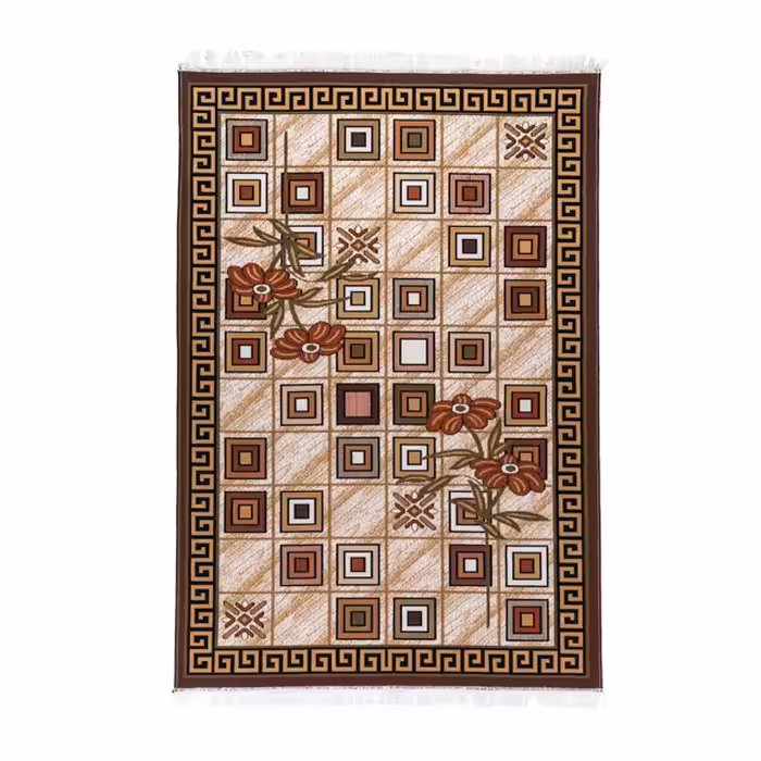 گلیم ماشینی دنیای فرش طرح میخک