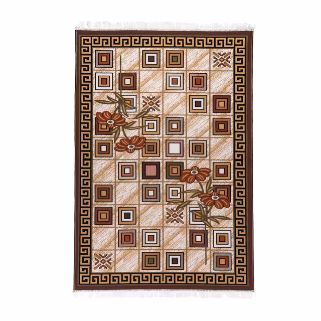 گلیم ماشینی دنیای فرش طرح میخک