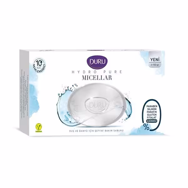 صابون حمام آبرسان دورو مدل Micellar بسته 3 عددی
