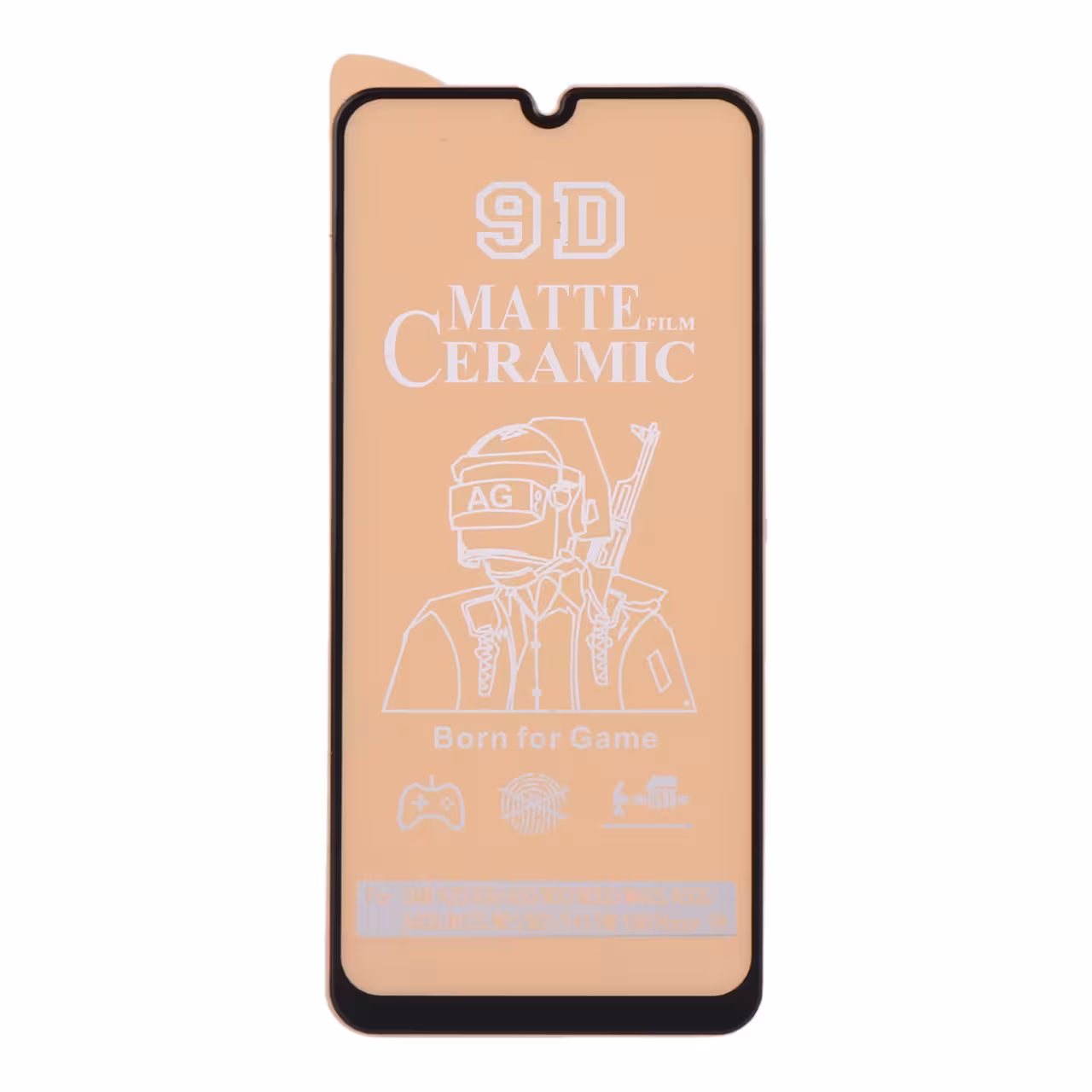 محافظ صفحه نمایش سرامیکی مات Samsung A20 / A30 / A30S / A50 / A50S / M10S / M21 / M21S / M21 / M30 / M30S / M31 / M31 Prime / F41 - Full Cover - مشکی (بدون پک)