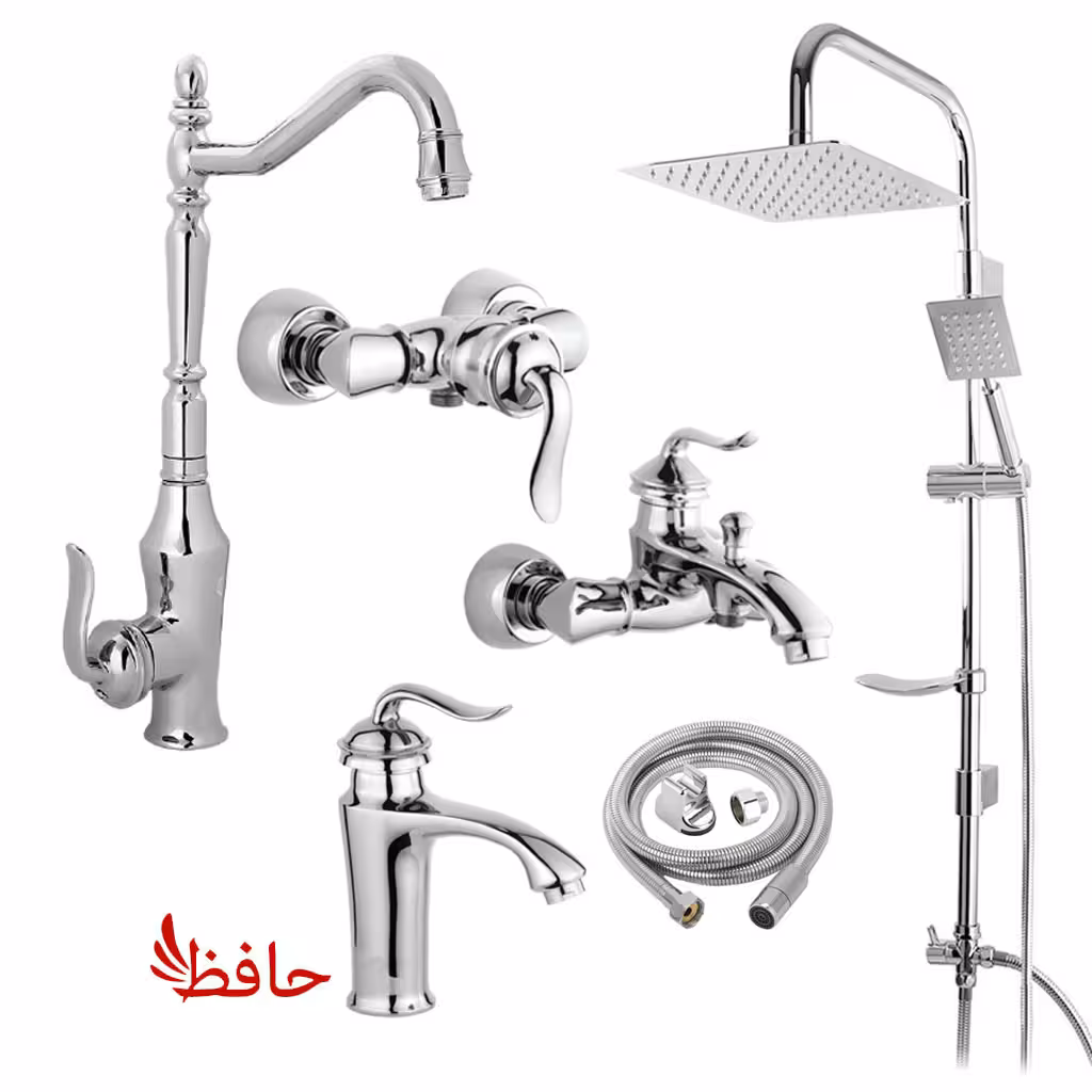 سست 6 عددی شیرآلات مدل رونیکا با علم دوش فلت