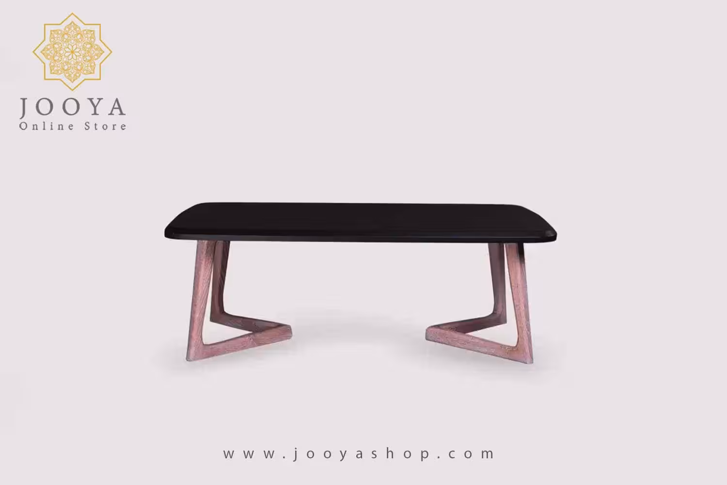 میز جلو مبلی چوبی کولینز صفحه مشکی