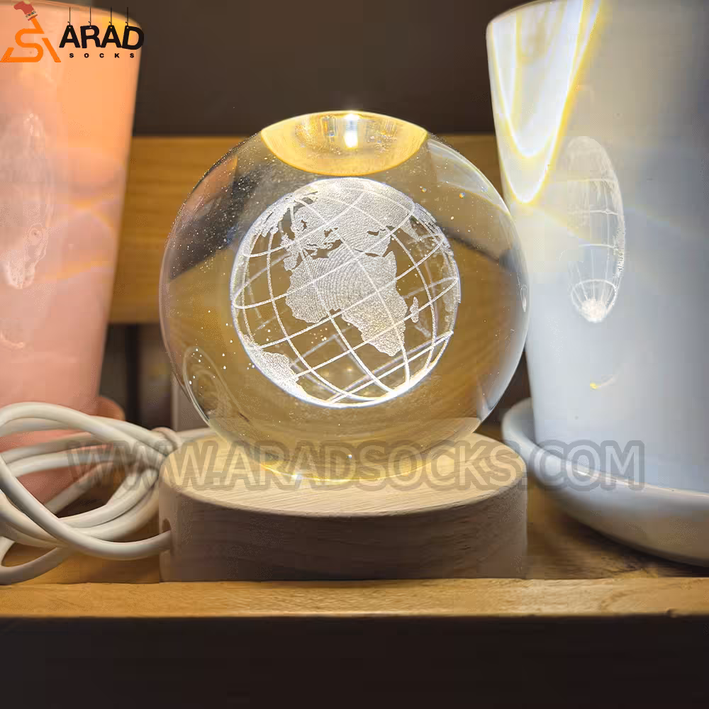 گوی کریستال کره زمین سایز3