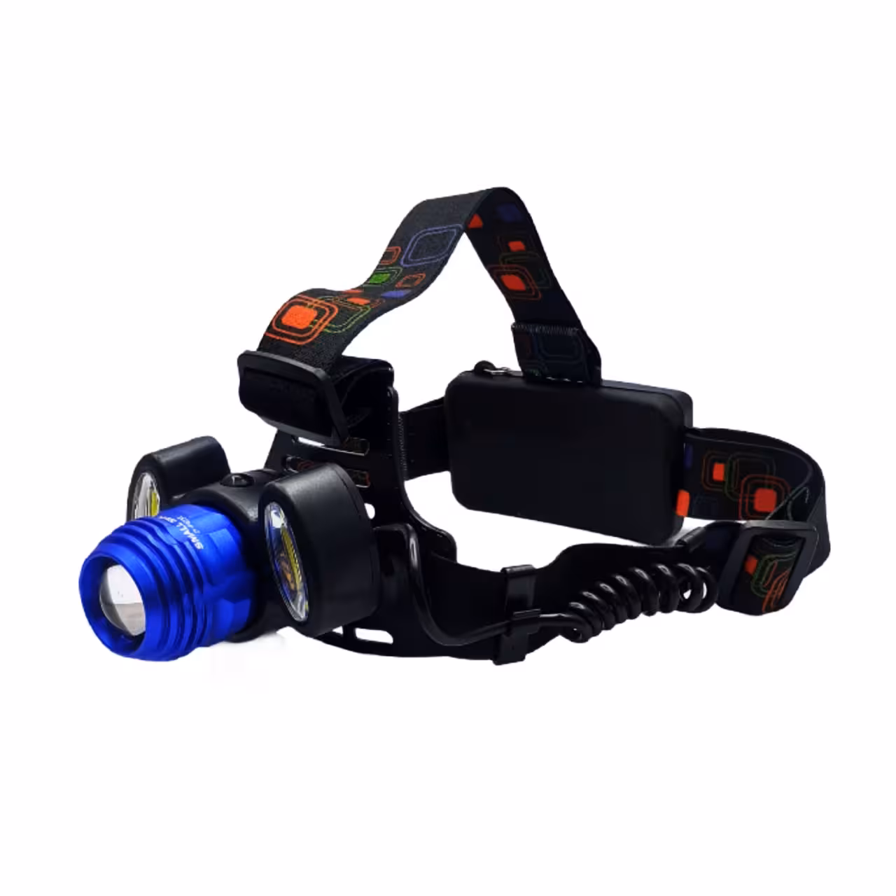 چراغ پیشانی 3 لامپه چند حالته با فندکی شارژ مدل rotary zoom