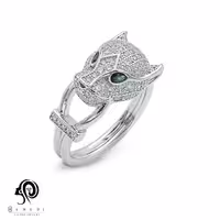 انگشتر تایگر نقره زنانه جواهری مدل RE A15 G
