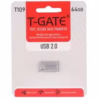 فلش مموری با ظرفیت 64 گیگابایت از برند تی گیت (T-GATE) مدل T109