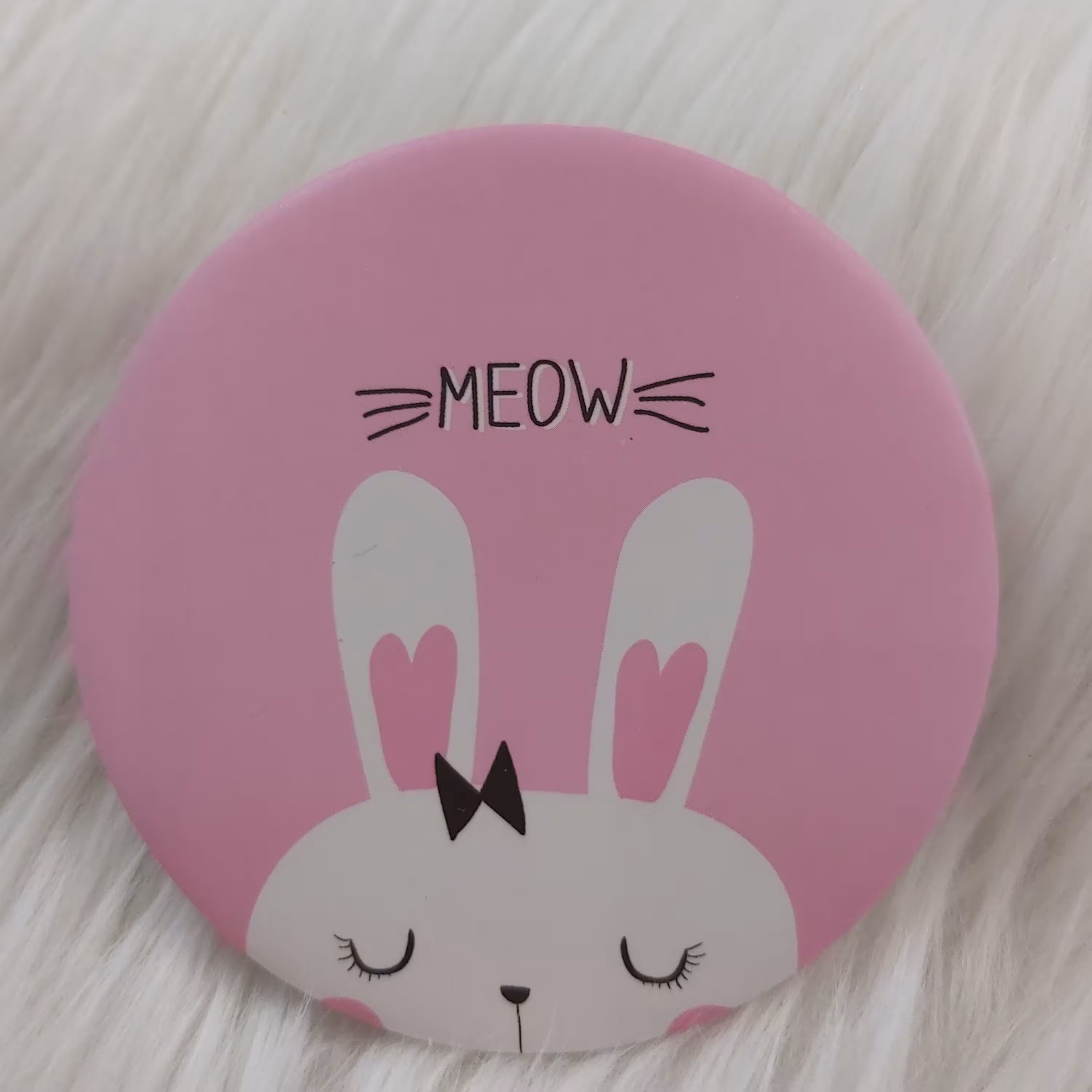 آینه جیبی گرد طرح گربه کد pcat112