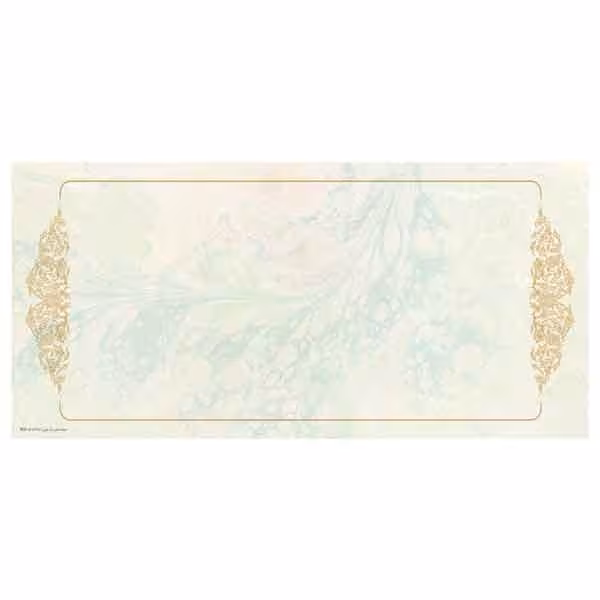 کاغذ ابروباد کد Y622 تذهیب دار چاپی (ابعاد 50*23)- بسته 5 عددی