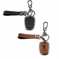 جاسوییچی چرمی فلزی PEUGEOT