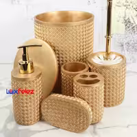 ست سرویس بهداشتی رزین راحیل کد 1705 شش پارچه