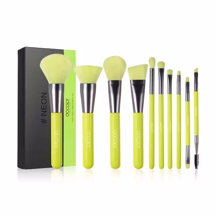 ست براش 10 عددی نئون سبز - دوکالر