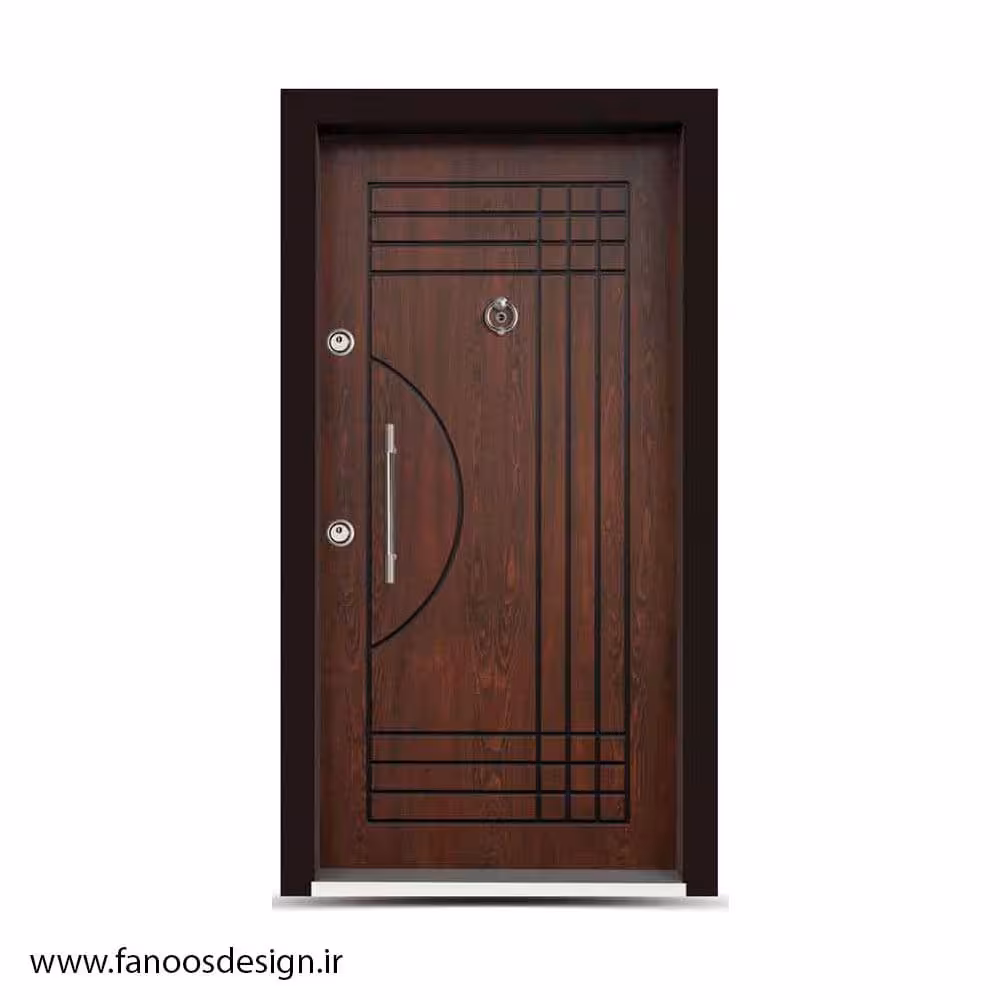 درب ضد سرقت لوکس ایرانی با روکش چوب جدید کد 1345