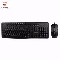 کیبورد و ماوس با سیم هترون مدل HKC221 با حروف فارسی