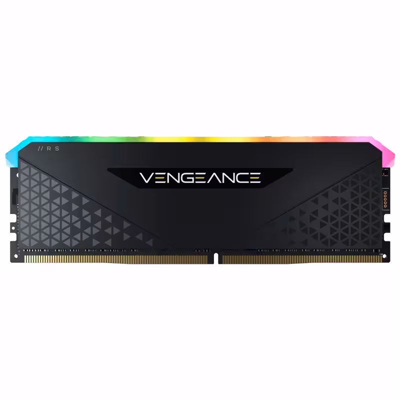 رم کامپیوتر DDR4 تک کاناله 3200 مگاهرتز CL16 کورسیر مدل Vengeance RGB RS ظرفیت 16 گیگابایت