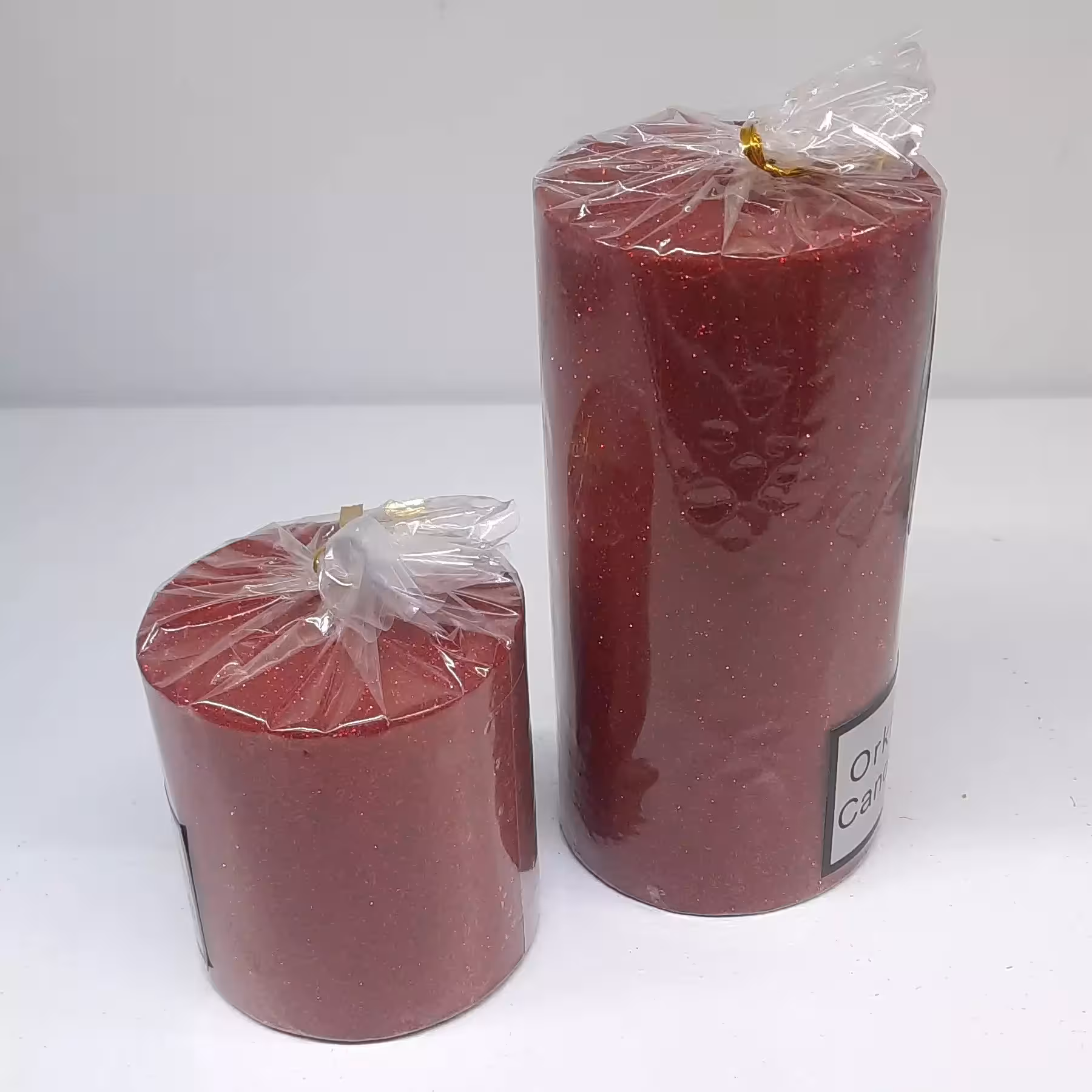 شمع کوبیسم بلند 13 سانت رنگ قرمز