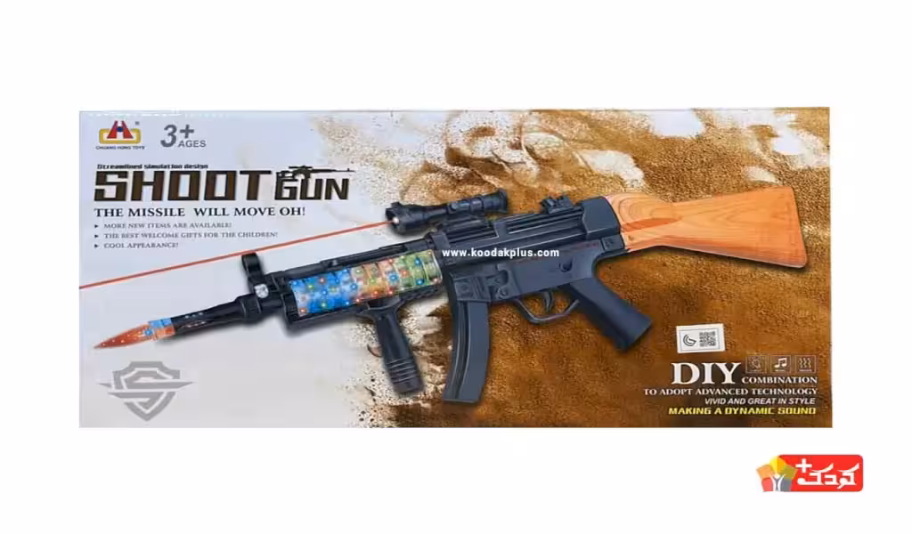 تفنگ موزیکال و لیزری طرح کلاشینکف مدل CH-003