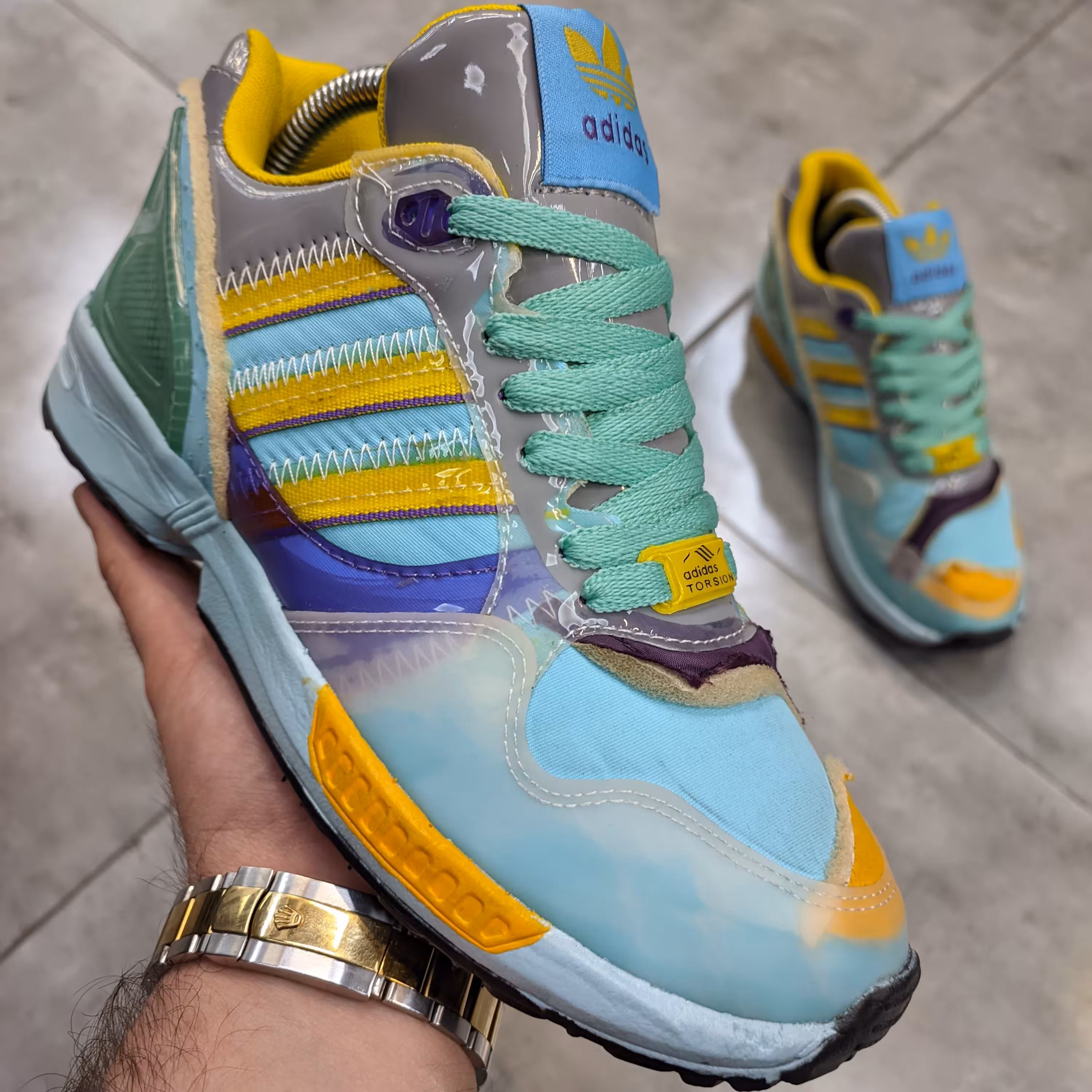 کتونی آدیداس زد ایکس 8000 طلقی - adidas zx 8000 - آبی