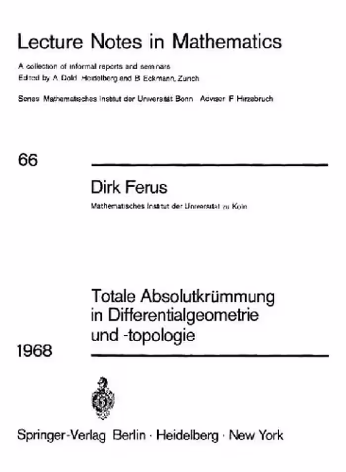 خرید و دانلود نسخه کامل کتاب Totale AbsolutkrUmmung in Differentialgeometrie und -topologie