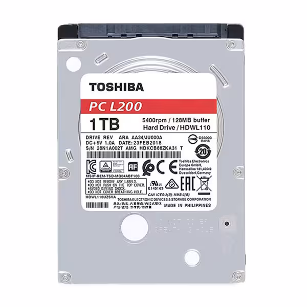 هاردديسک اينترنال توشیبا سری L200 مدل HDWJ110 ظرفيت 1 ترابايت - فروشگاه اینترنتی طیف سنتر